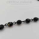 Preciosa Vintage Beaded Chain - Jet 1m