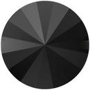 Swarovski Rivoli Buttons - Jet Unfoiled