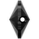 Swarovski Rivoli Buttons - Jet Unfoiled