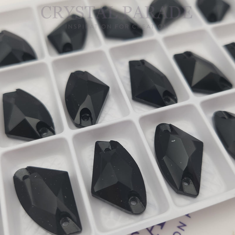 Zodiac Crystal Galactic Sew on Stone - Jet