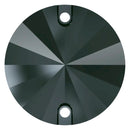 Swarovski 3200 Rivoli Sew on Stone - Jet Hematite Unfoiled