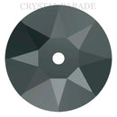 Swarovski 3188 Xirius Lochrose Sew on Stone - Jet Hematite Unfoiled