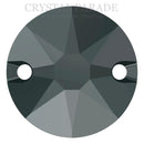 Swarovski 3288 Xirius Sew on Stone - Jet Hematite Unfoiled