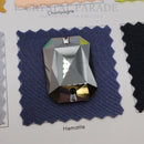 Zodiac Sew on Stone Emerald Cut - Jet Hematite