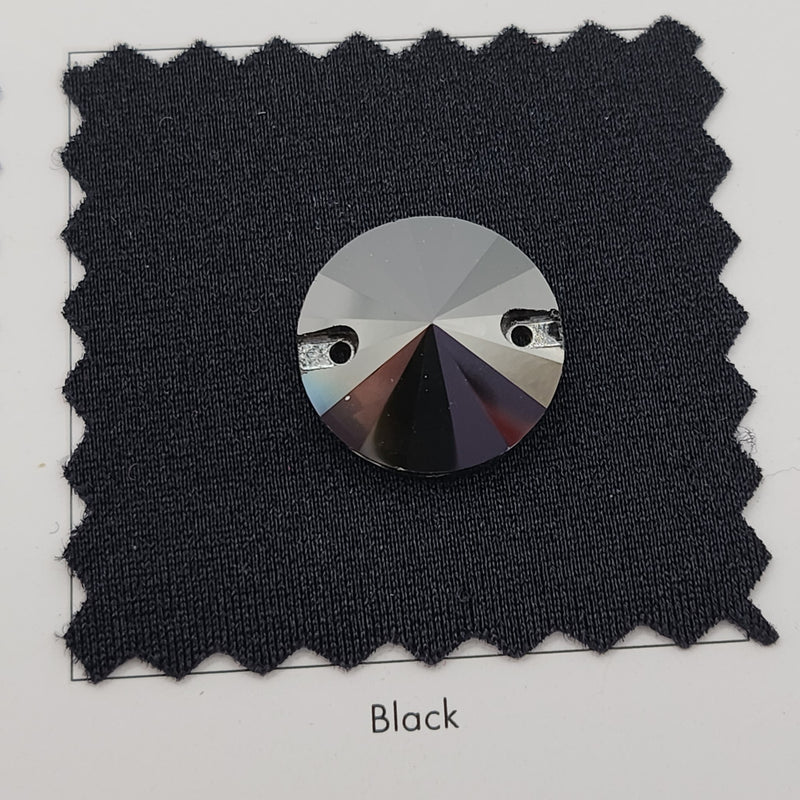 Zodiac Sew on Stone Rivoli - Jet Hematite