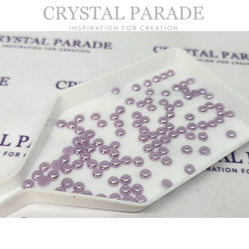 Zodiac Flatback Ceramic Pearls - Lavender