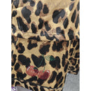 Crystal Parade Luxury Leopard Print Cherry Rhinestones Pyjama Shorts Set