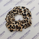 Sparkly Embellished Scrunchies - Leopard Print