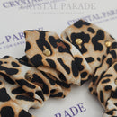 Sparkly Embellished Scrunchies - Leopard Print