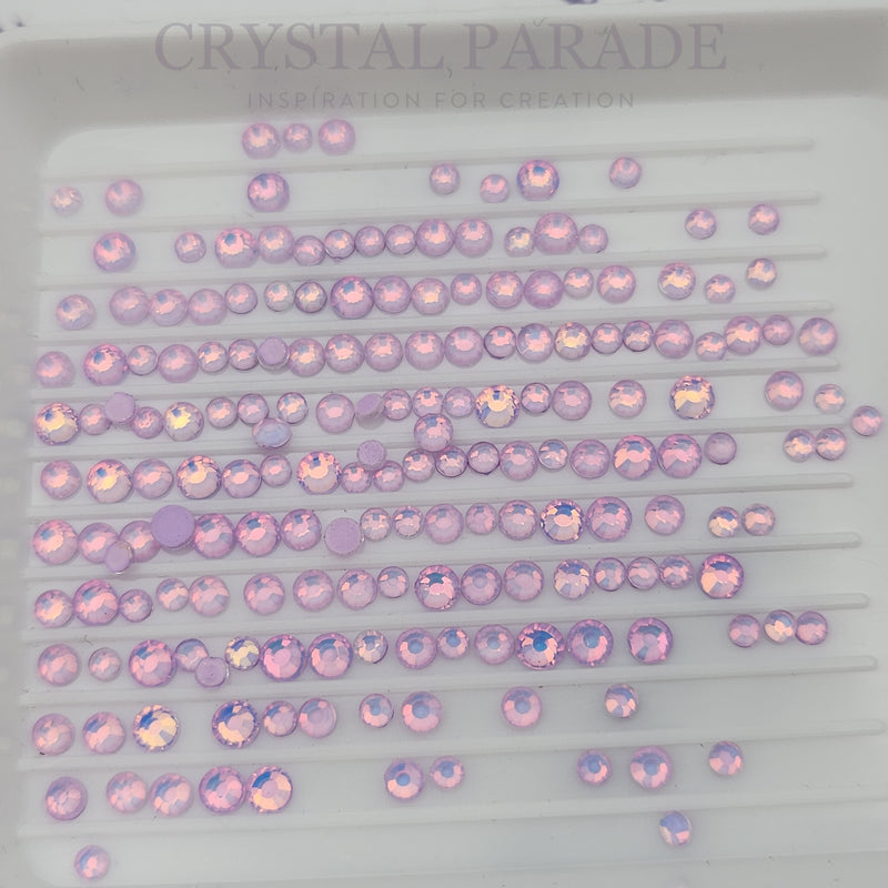 Zodiac Crystals Mixed Sizes Pack of 200 - Light Amethyst Mocha Opal