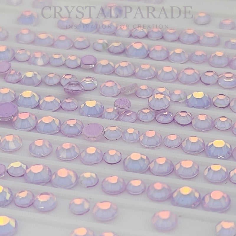 Zodiac Crystals Mixed Sizes Pack of 200 - Light Amethyst Mocha Opal