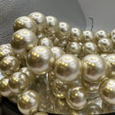 Preciosa Vintage Round Pearls - Light Cream