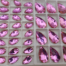 Zodiac Crystal Peardrop Sew on Stone - Light Fuchsia