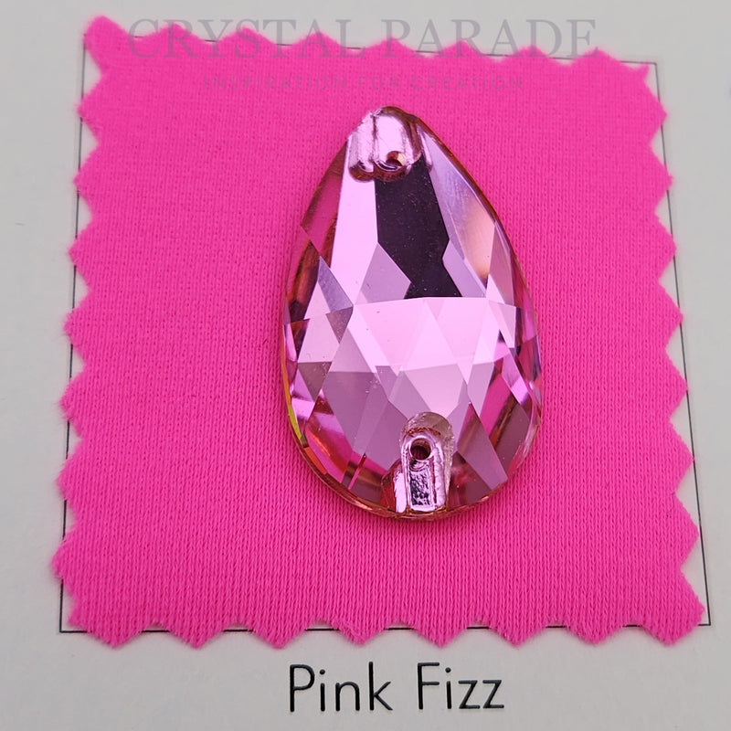 Zodiac Crystal Peardrop Sew on Stone - Light Fuchsia