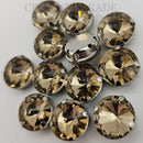Luna Rivoli Sew on Stone in Silver Setting - Light Gold