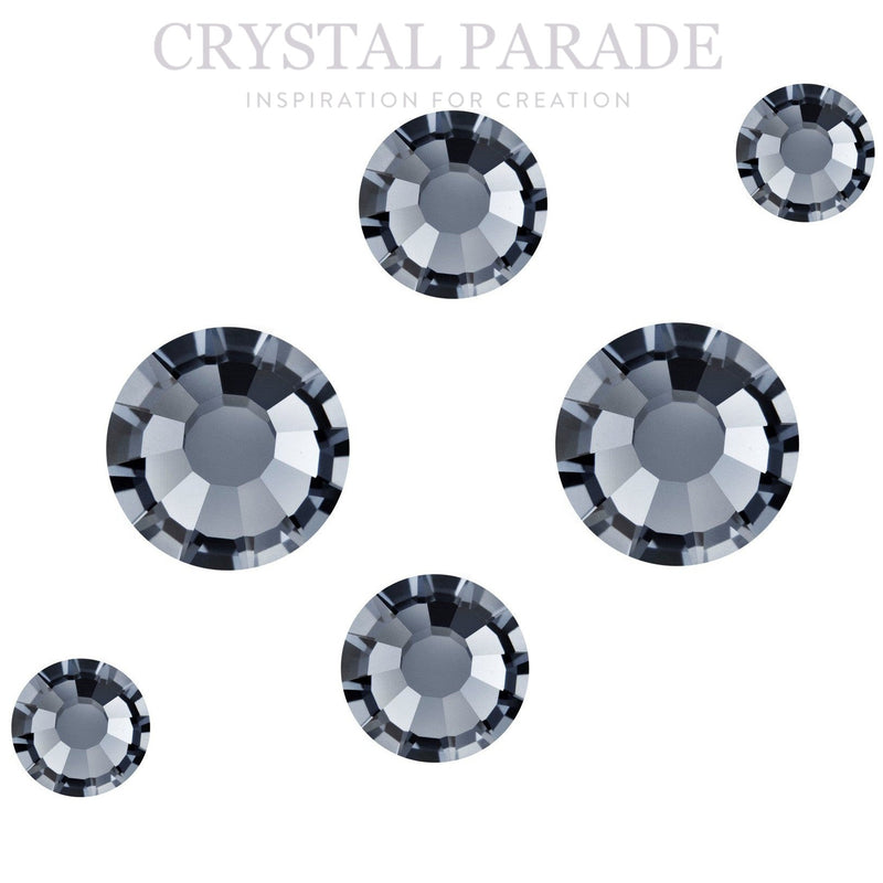 Preciosa No Hot Fix Crystals Mixed Sizes - Pack of 200 Light Graphite
