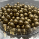 Preciosa Vintage Half-Drilled Round Pearls - Light Matte Gold