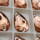 Limited Edition - Zodiac Crystal Peardrop Sew on Stone - Light Peach