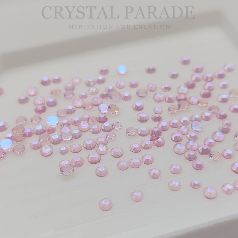 Zodiac Crystals Mixed Sizes Pack of 200 - Light Pink Aurora