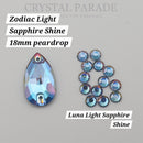 Limited Edition - Zodiac Crystal Peardrop Sew on Stone - Light Sapphire Shine