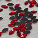 Zodiac Hotfix Navette Shape 4x8mm Light Siam - Pack of 20