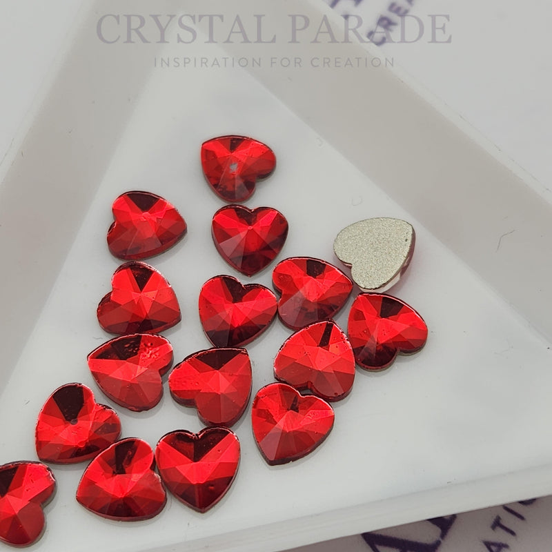 Zodiac Crystal Rivoli Heart Shape 7mm - Light Siam