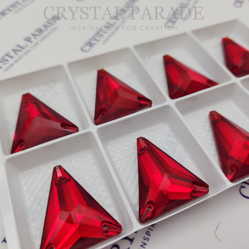 Zodiac Crystal Slim Triangle Sew on Stone Light Siam - 25x28mm