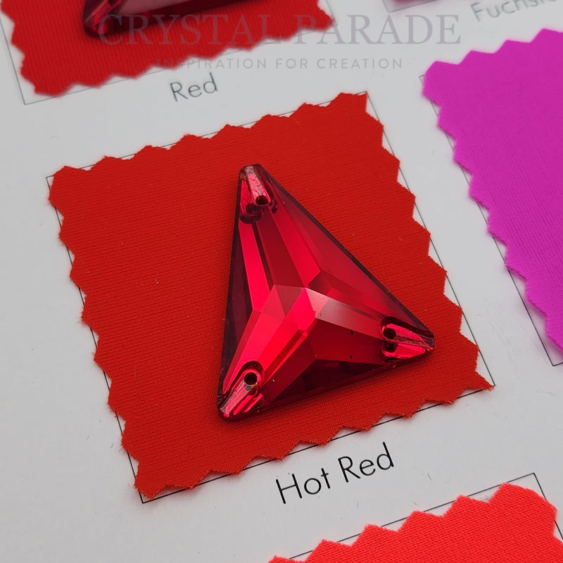 Zodiac Crystal Slim Triangle Sew on Stone Light Siam - 25x28mm