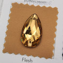 Limited Edition - Zodiac Crystal Peardrop Sew on Stone - Light Smoked Topaz