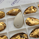 Limited Edition - Zodiac Crystal Peardrop Sew on Stone - Light Smoked Topaz
