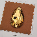 Limited Edition - Zodiac Crystal Peardrop Sew on Stone - Light Smoked Topaz