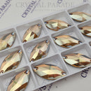 Zodiac Crystal Navette Sew on Stone - Light Smoked Topaz Shimmer