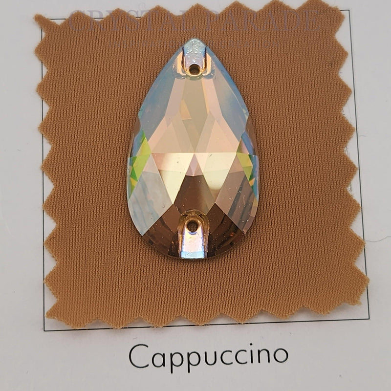 Zodiac Crystal Peardrop Sew on Stone - Light Smoked Topaz Shimmer