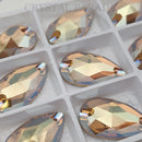 Zodiac Crystal Peardrop Sew on Stone - Light Smoked Topaz Shimmer