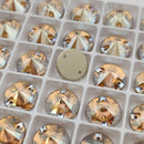 Zodiac Rivoli Sew on Stone - Light Smoked Topaz Shimmer