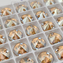 Zodiac Rivoli Sew on Stone - Light Smoked Topaz Shimmer