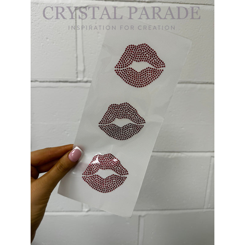 Zodiac Hotfix Crystal Iron on Transfers - Lips