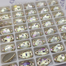 Limited Edition - Zodiac Crystal Peardrop Sew on Stone - Luminous Green