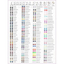 Luna Flatback Crystals Colour Chart