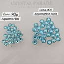Luna Non Hotfix Rhinestones - Aquamarine Satin