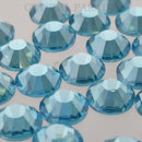 Luna Non Hotfix Rhinestones - Aquamarine Satin