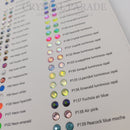 Luna Flatback Crystals Colour Chart