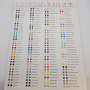 Luna Flatback Crystals Colour Chart