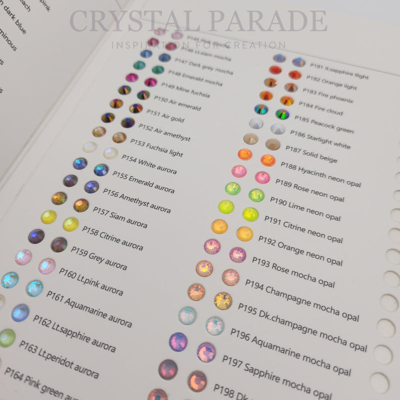 Luna Flatback Crystals Colour Chart