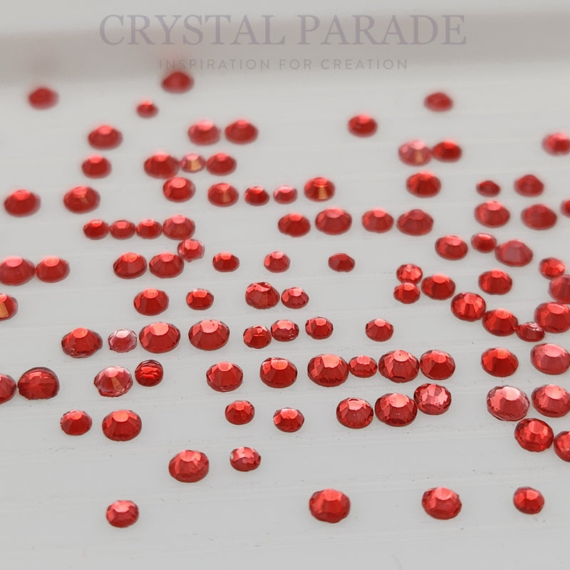 Zodiac Crystals Mixed Sizes Pack of 200 - Lustre Red