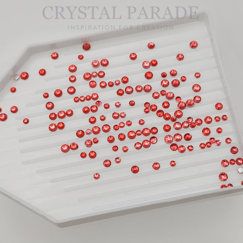 Zodiac Crystals Mixed Sizes Pack of 200 - Lustre Red