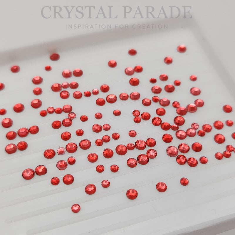 Zodiac Crystals Mixed Sizes Pack of 200 - Lustre Red