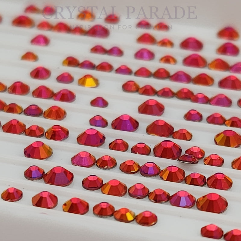 Zodiac Rhinestones Mixed Sizes Pack of 200 - Magenta Shine