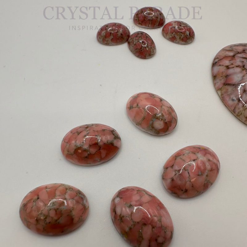 Preciosa Oval Cabochon - Marble Pink (03989)