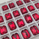 Zodiac Sew on Stone Emerald Cut - Medium Siam